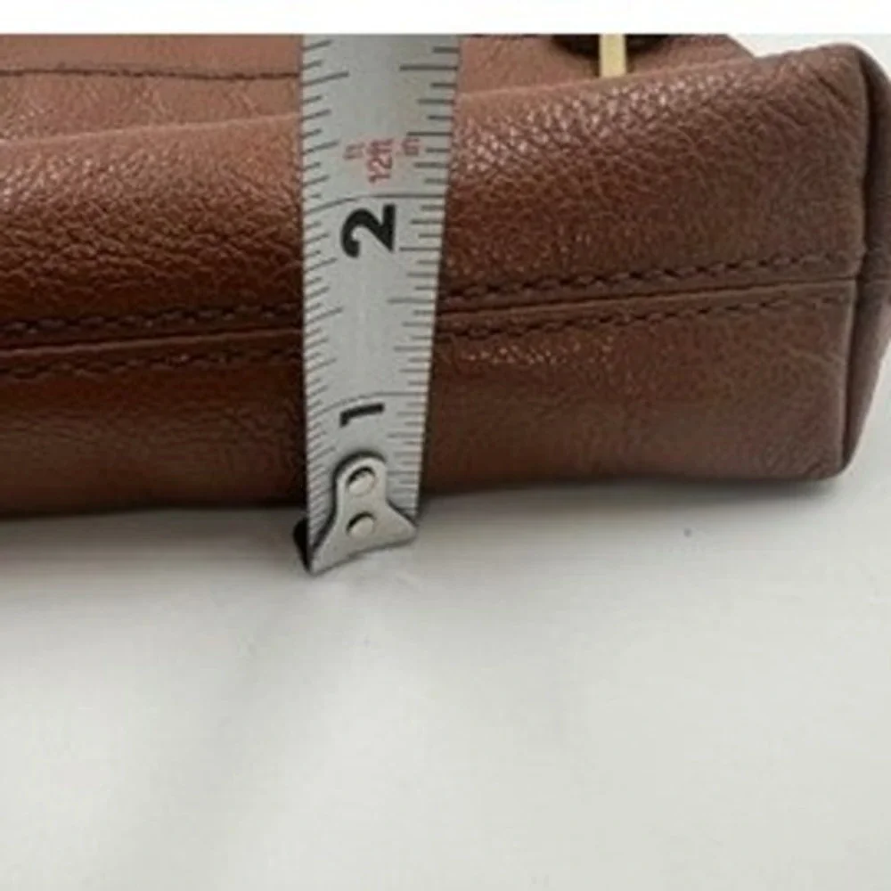 Fossil Brown Pebbled Leather Crossbody Bag ZB7228 with Key Charm - Picture 8 of 9